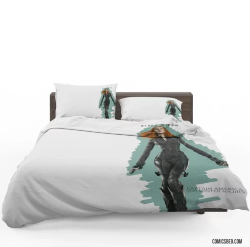 Captain America Winter Soldier Black Widow Comic Bedding Set