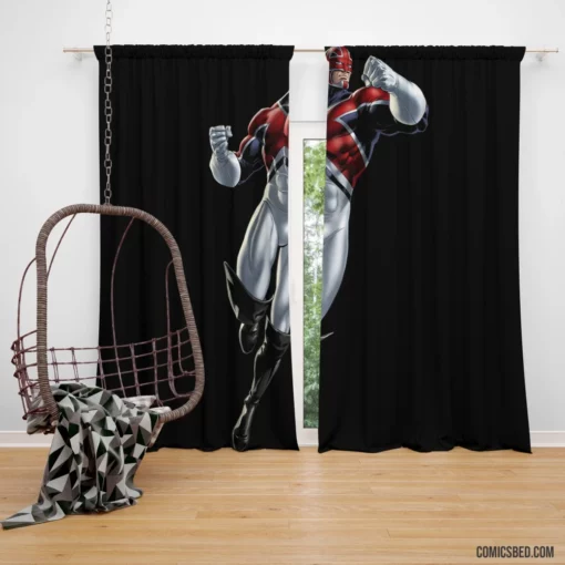 Captain Britain British Defender Comic Curtain