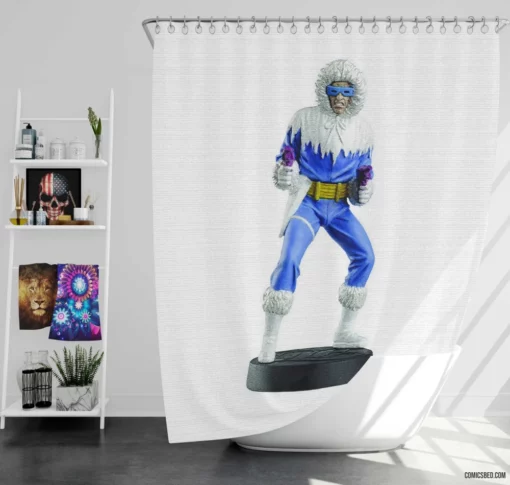 Captain Cold Chilling Pursuit Comic Shower Curtain