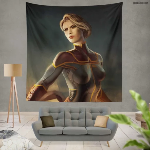 Captain Marvel Marvel Avenger Comic Wall Tapestry