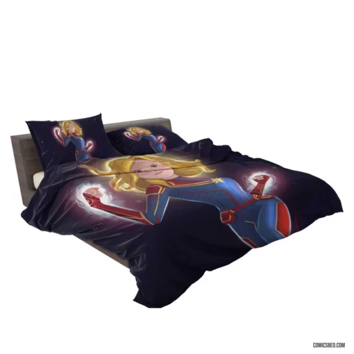 Captain Marvel Marvel Blonde Heroine Comic Bedding Set 2