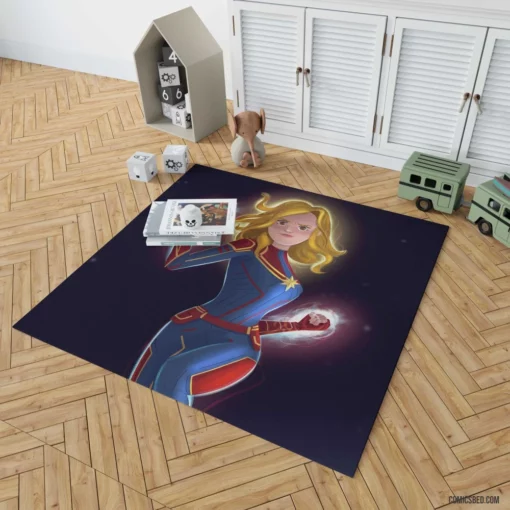 Captain Marvel Marvel Blonde Heroine Comic Rug 1