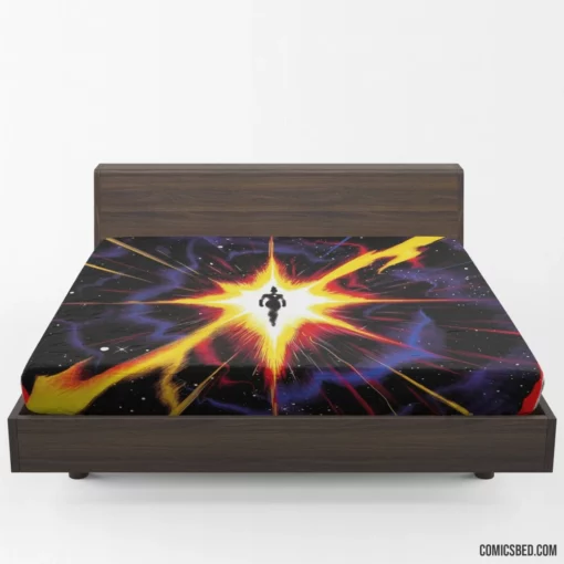 Captain Marvel Marvel Cosmic Avenger Comic Fitted Sheet