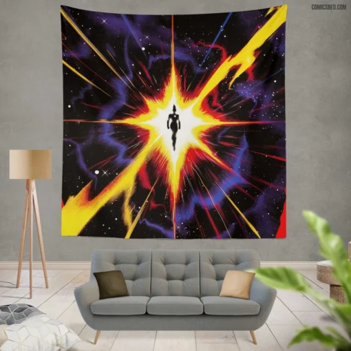 Captain Marvel Marvel Cosmic Avenger Comic Wall Tapestry