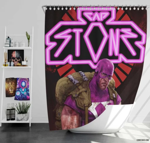 Captain Stone Nautical Quest Comic Shower Curtain