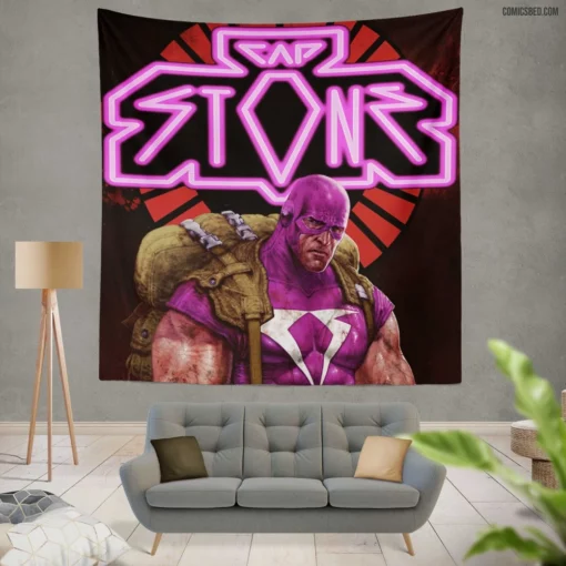 Captain Stone Nautical Quest Comic Wall Tapestry