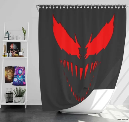 Carnage Marvel Carnivorous Villain Comic Shower Curtain