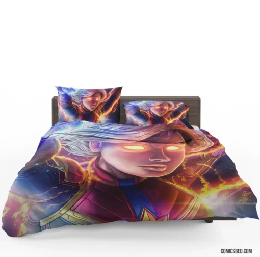 Carol Danvers Rises Captain Marvel Chronicles Comic Bedding Set