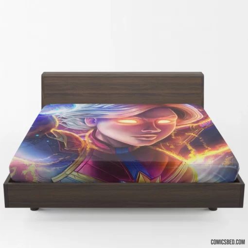 Carol Danvers Rises Captain Marvel Chronicles Comic Fitted Sheet