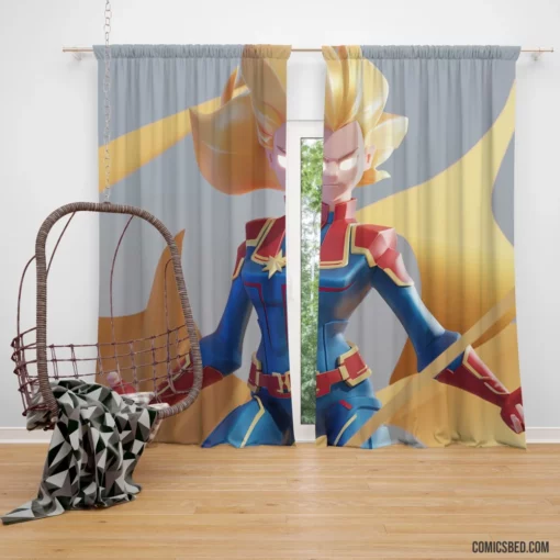 Carol Danvers Unleashed Marvel Captain Marvel Comic Curtain