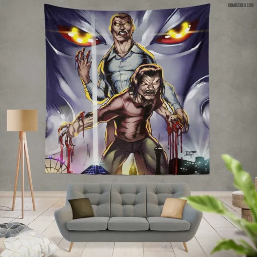 Carpe Noctem Nighttime Thrills Comic Wall Tapestry