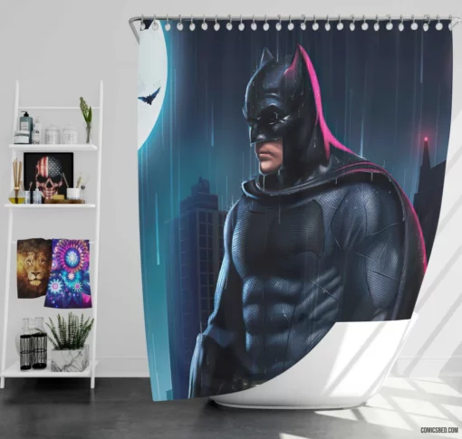 Cat and Bat Huntress Chronicles Comic Shower Curtain