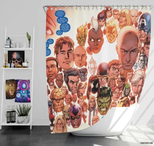 Cataclysm Ultimates Last Stand Comic Shower Curtain