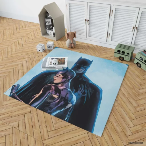 Catwoman Batman DC Feline Duo Comic Rug 1