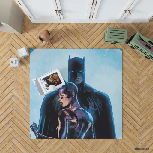 Catwoman Batman DC Feline Duo Comic Rug