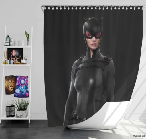 Catwoman Crystal Reed DC Feline Comic Shower Curtain