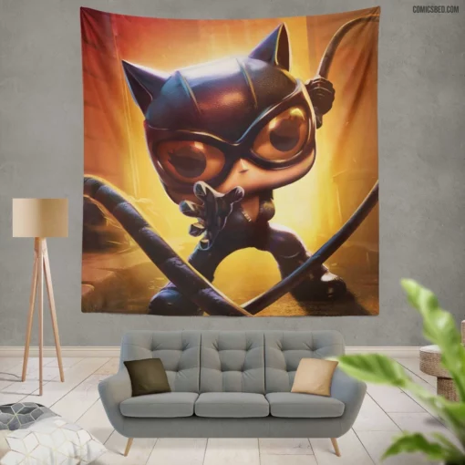 Catwoman Cunning DC Feline Fatale Comic Wall Tapestry