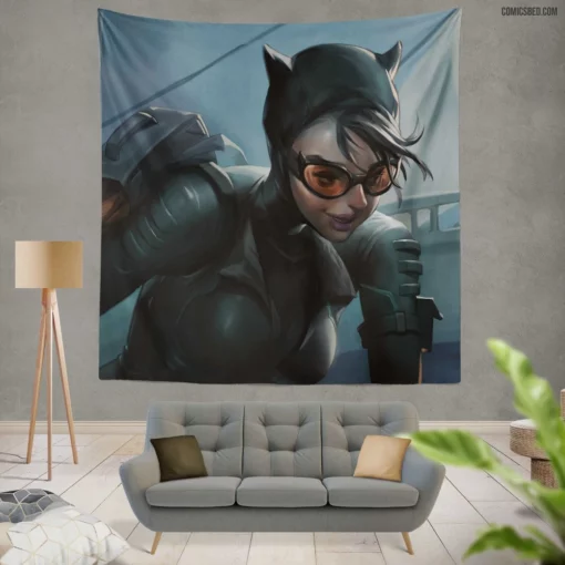 Catwoman DC Femme Fatale Comic Wall Tapestry