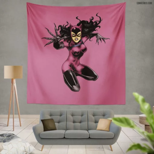 Catwoman Feline Temptress of Comics Wall Tapestry