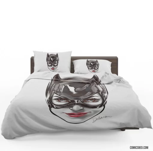 Catwoman Gotham Cat Burglar Comic Bedding Set