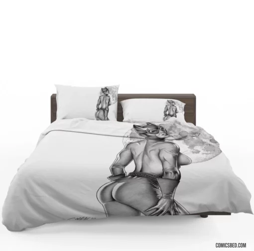 Catwoman Gotham Enigmatic Cat Burglar Comic Bedding Set