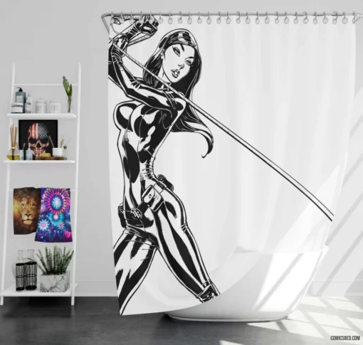 Catwoman Gotham Temptress Comic Shower Curtain