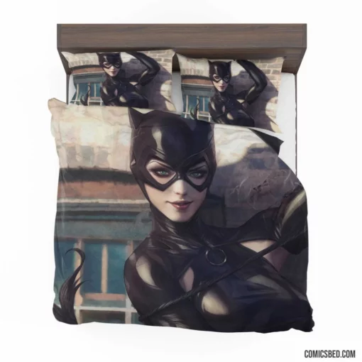 Catwoman Green Eyes DC Enigma Comic Bedding Set 1