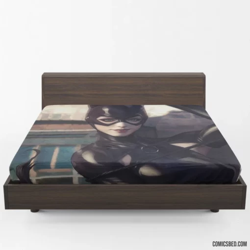 Catwoman Green Eyes DC Enigma Comic Fitted Sheet