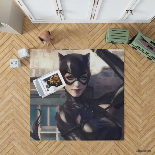 Catwoman Green Eyes DC Enigma Comic Rug