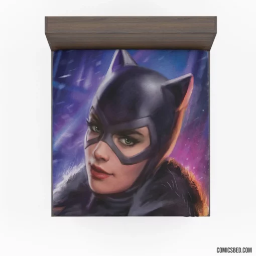 Catwoman Lipstick DC Feline Comic Fitted Sheet 1