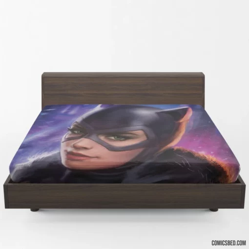 Catwoman Lipstick DC Feline Comic Fitted Sheet