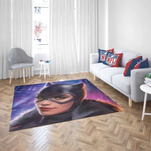 Catwoman Lipstick DC Feline Comic Rug 2