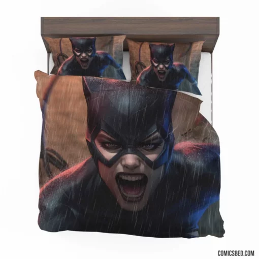 Catwoman Rain DC Mysterious Thief Comic Bedding Set 1