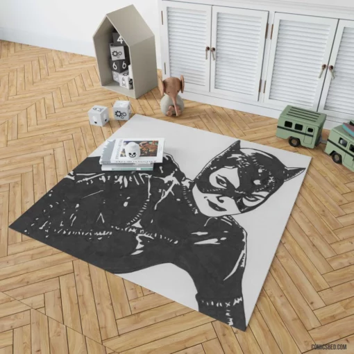 Catwoman Stealthy Thief Comic Rug 1