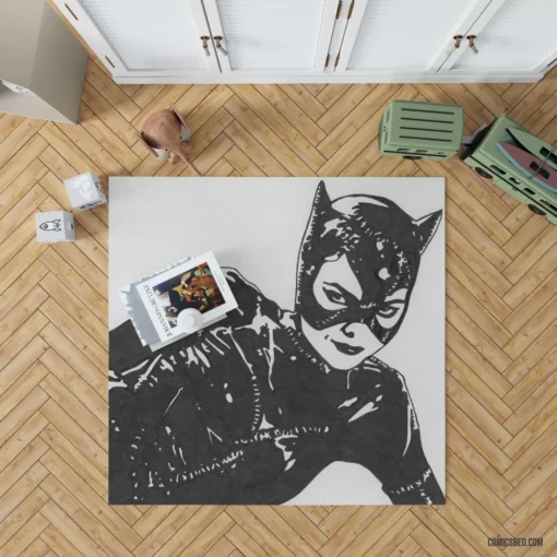 Catwoman Stealthy Thief Comic Rug