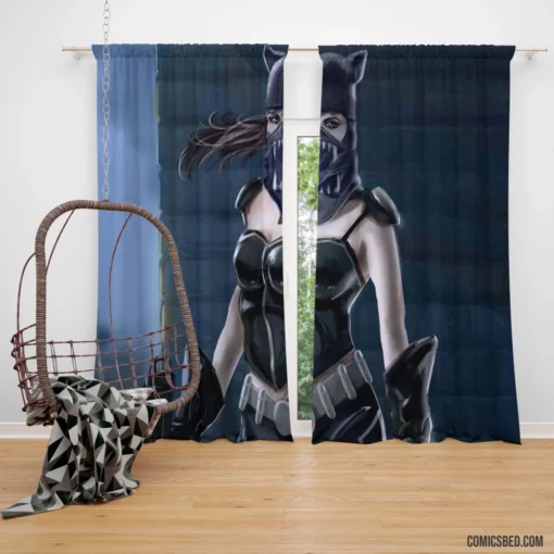 Catwoman Unmasked DC Elusive Felon Comic Curtain