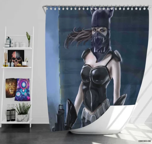 Catwoman Unmasked DC Elusive Felon Comic Shower Curtain