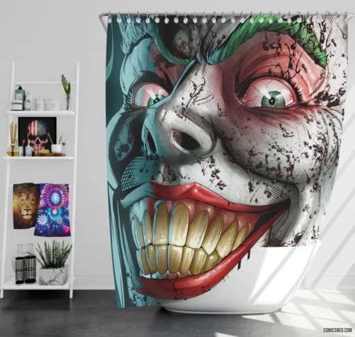 Chaos Master Joker DC Unleashing Anarchy Comic Shower Curtain