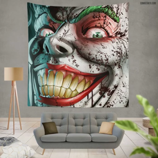 Chaos Master Joker DC Unleashing Anarchy Comic Wall Tapestry