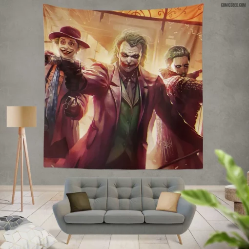 Chaos Master Joker DC Unleashing Mayhem Comic Wall Tapestry