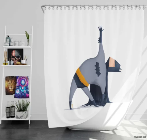 Chibi Batman DC Cute Crusader Comic Shower Curtain