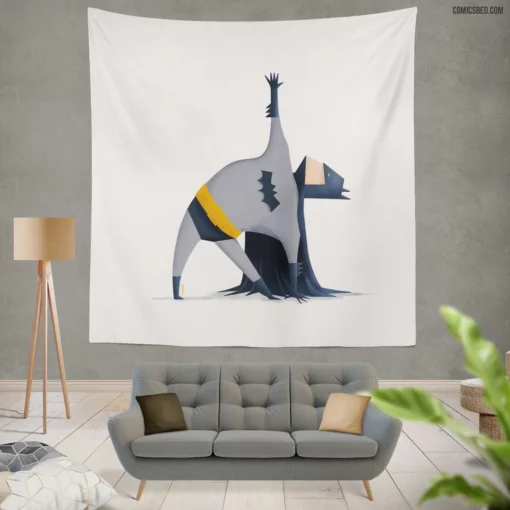 Chibi Batman DC Cute Crusader Comic Wall Tapestry