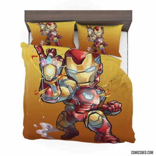 Chibi Iron Man Marvel Playful Avenger Comic Bedding Set 1