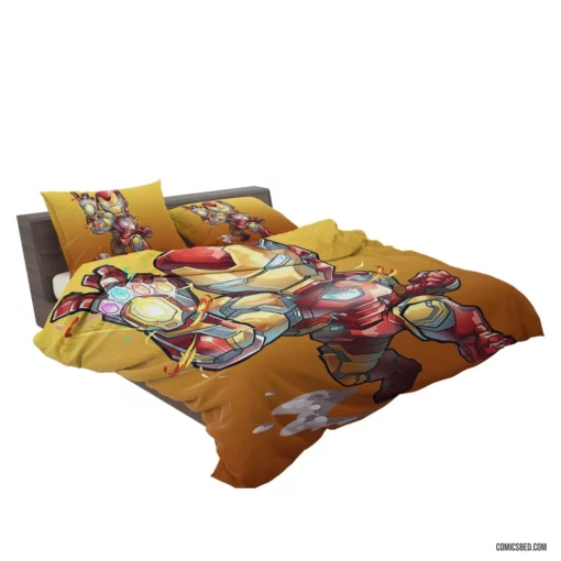 Chibi Iron Man Marvel Playful Avenger Comic Bedding Set 2