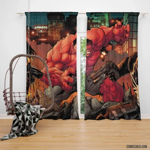 Circle of Four Heroic Unity Comic Curtain