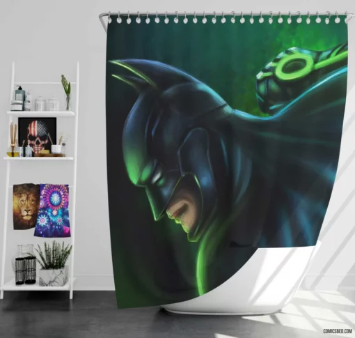 City of Fear Batman Challenge Comic Shower Curtain