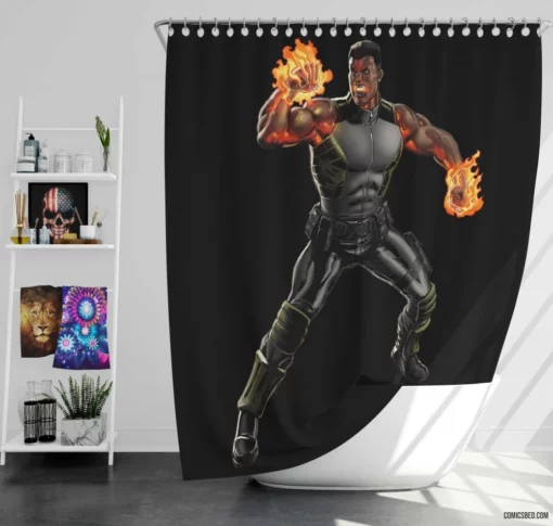 Coldblood Mercenary Warrior Comic Shower Curtain