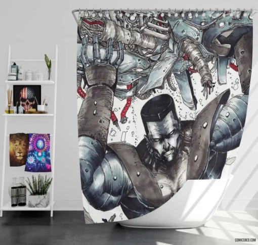 Colossus Mighty Mutant Hero Comic Shower Curtain