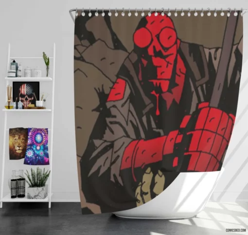 Comic Chronicles Hellboy Legendary Legacy Shower Curtain