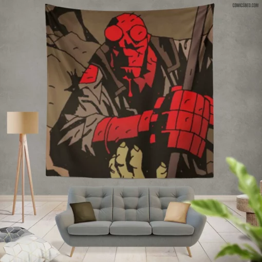 Comic Chronicles Hellboy Legendary Legacy Wall Tapestry